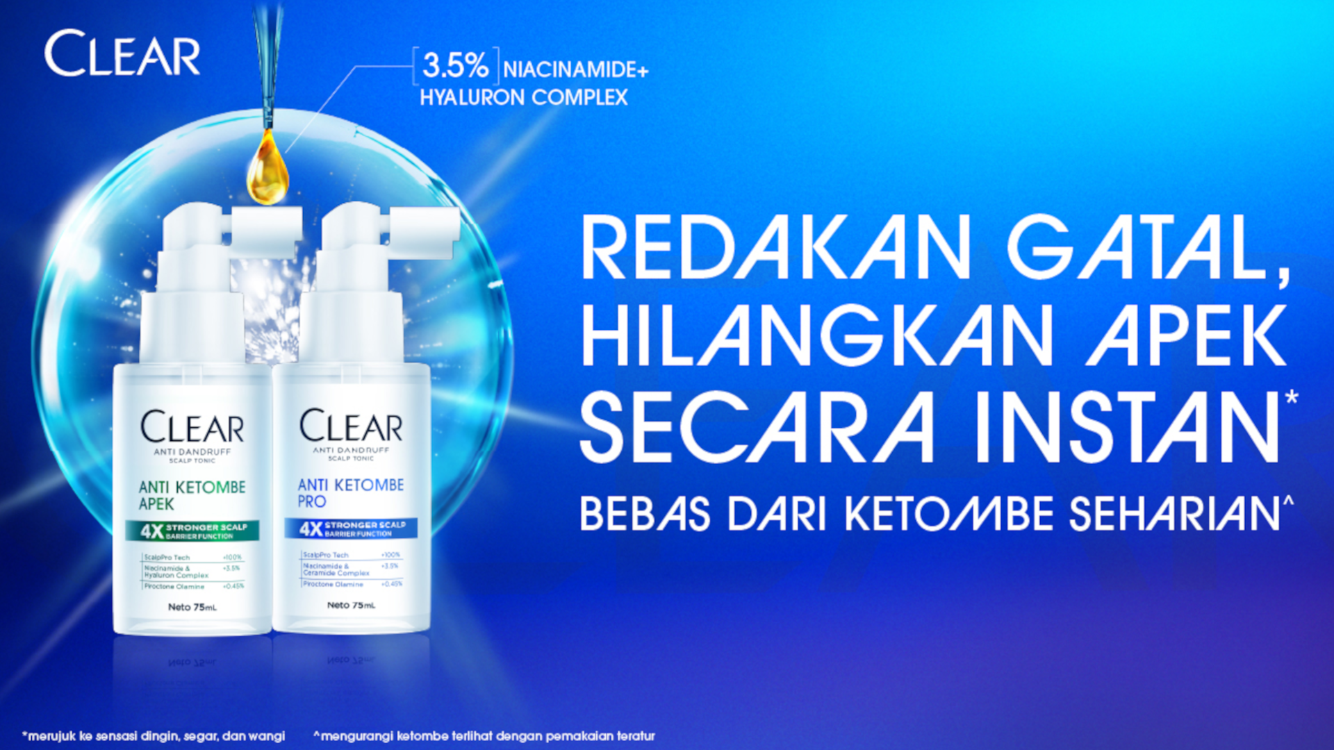 Teknologi ScalpPro Tech™ mutakhir dari CLEAR