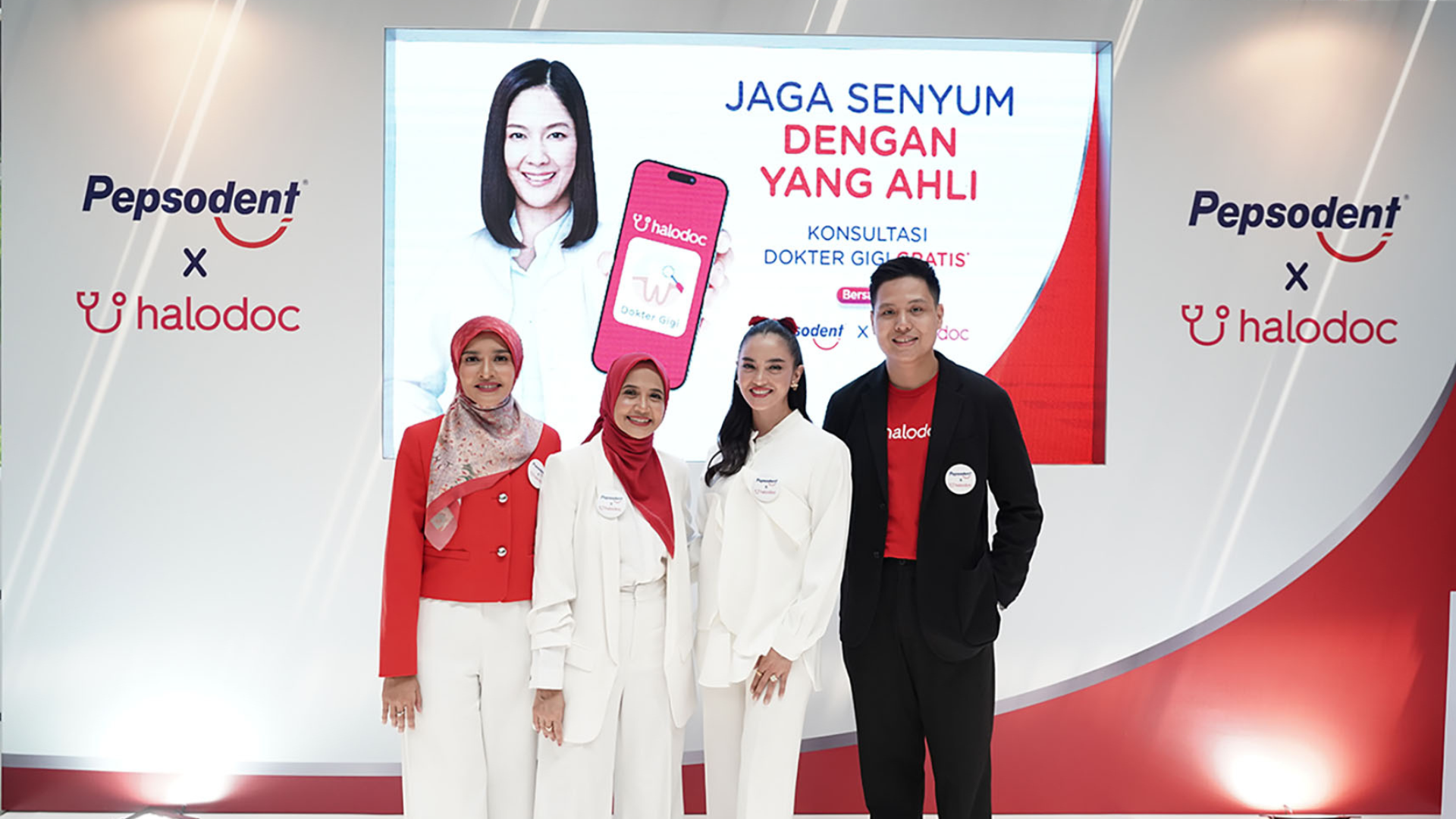 Prosesi peluncuran layanan konsultasi online dokter gigi gratis persembahan Pepsodent dan Halodoc