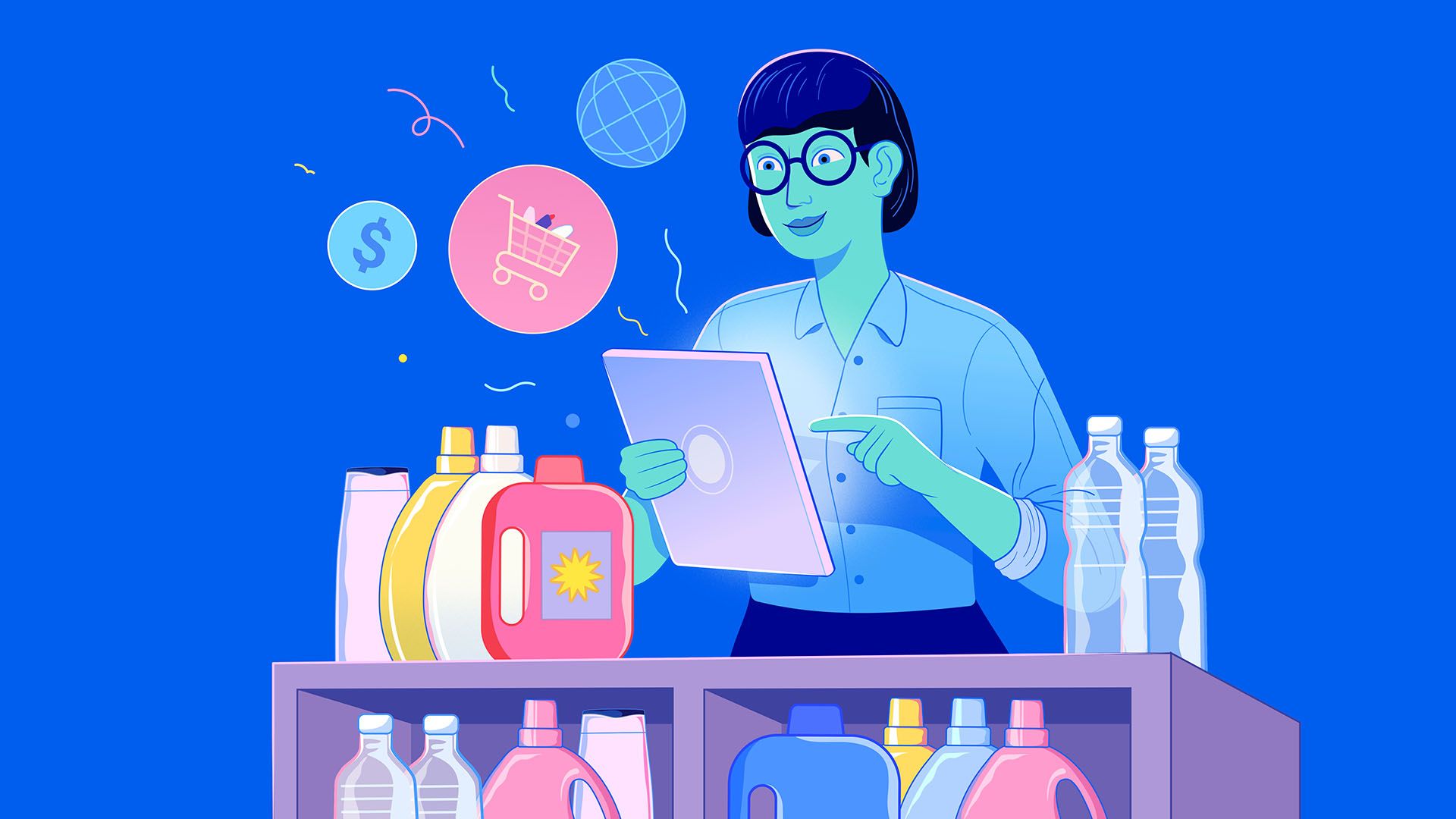 Seseorang yang bekerja pada tablet